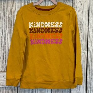 Cat & Jack Yellow Kindness Sweatshirt sz 6/6x